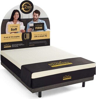 Phoenix Iselect 12-inch Hybrid Adjustable Mattress - 2-Zone Choice - Cooling Gel-Infused Spring + Memory Foam Mattress