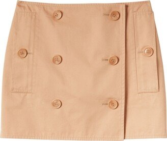 Trench Cotton Mini Skirt