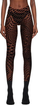 Brown & Black Star Leggings