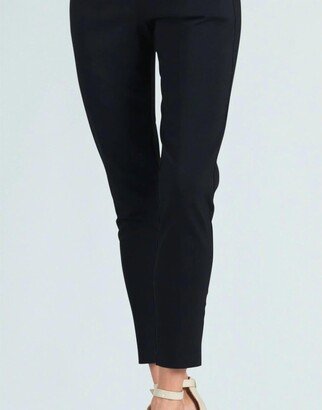 Techno Skinny Ankle Pull-On Pocket Pant In Black