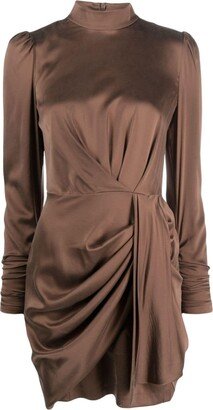 Satin Draped Minidress