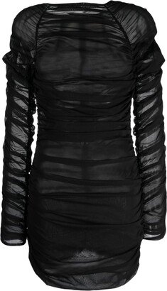 The Mannei Narikala semi-sheer ruched minidress