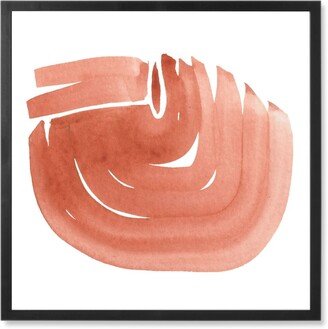 Photo Tiles: Red Watercolor Arches Photo Tile, Black, Framed, 8X8, Red