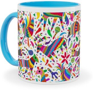 Mugs: Ole Come On A My House Pinata - Multi Ceramic Mug, Light Blue, 11Oz, Multicolor