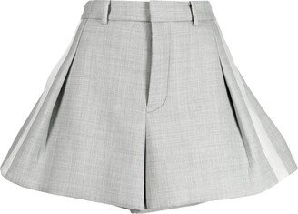 Stripe-Detail Tailored Mini Shorts
