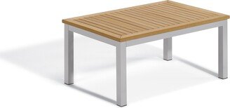 Garden Travira Coffee Table - Aluminum Frame, Natural Tekwood Top