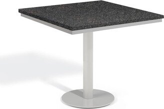 Garden Travira 32-inch Square Lite-Core Granite Charcoal Bistro Table with Powder Coated Steel Frame