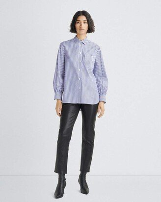 Maxine Cotton Poplin Stripe Shirt Relaxed Fit Button Down