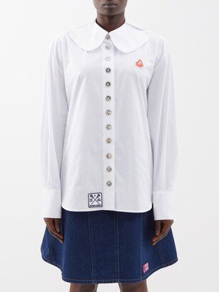 Banya Deconstructed-collar Organic-cotton Shirt