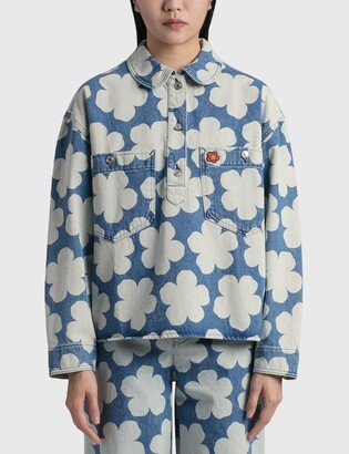 Hana Dots Denim Polo Shirt