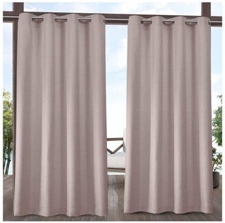 Biscayne Indoor/Outdoor Grommet Top Curtain Panel Pair, 54