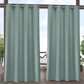 Delano Heavyweight Textured Indoor/Outdoor Grommet Top Curtain Panel Pair, 54 x 96