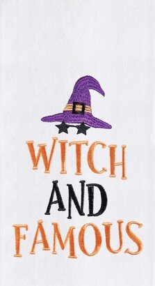 Witch And Famous Halloween Cotton Embroidered Flour Sack Kitchen Towel