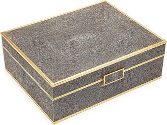 Chocolate Shagreen Jewelry Box