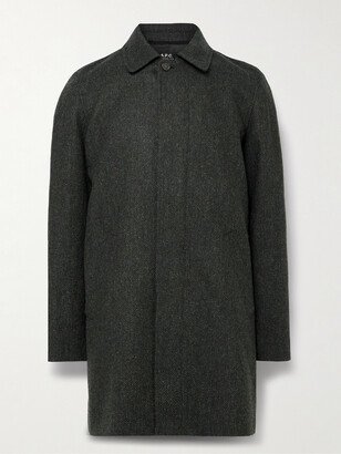 Pete Herringbone Virgin Wool Coat