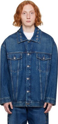 Blue Eyelet Denim Jacket