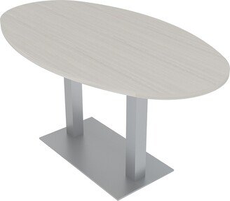 Skutchi Designs, Inc. 6 Person Conference Room Table Metal Base Boval Shape Electrical Unit