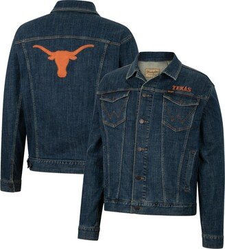 Men's x Wrangler Navy Texas Longhorns Retro Button-Up Denim Jacket