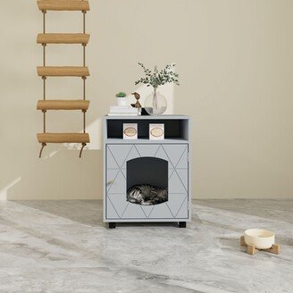 unbrand Pet house, Hidden Cat Home Side Table, Suitable for bedroom, living room, study and other spaces