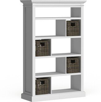 The Gray Barn Ora Mahogany Room Divider with Basket Set