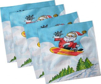 Santa Set of 4 Napkins, 18