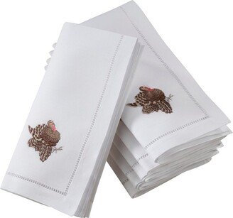 Saro Lifestyle Embr'd Turkey Hemstitch Napkin, 20