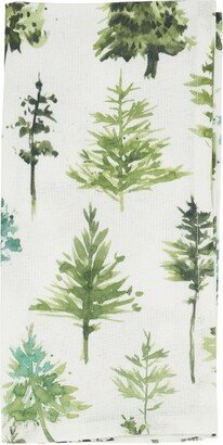 Saro Lifestyle Dinner Napkins With Forest Trees Design (Set of 12)