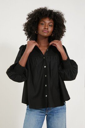 Pomander Place Black Jaia Smocked Blouse