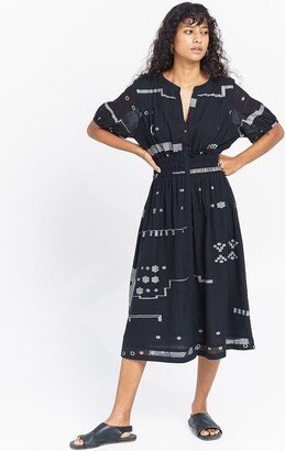 World of Crow Elasticated Waist Midi Dress