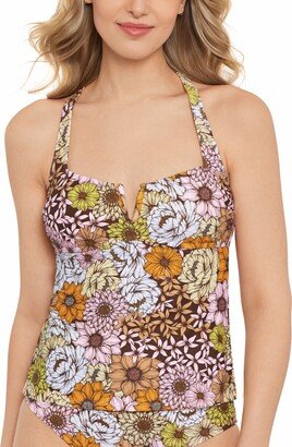 Salt + Cove Juniors' Printed V-Wire Tankini Top, Created for Macy's