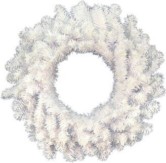 Crystal White Spruce Artificial Christmas Wreath, Unlit