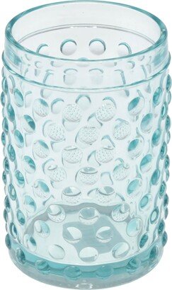 Embossed Dot light blue Glass Tumbler - N/A - N/A