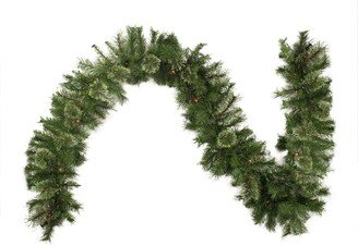 Northlight Pre-Lit Mixed Cashmere Pine Artificial Christmas Garland-Multi-Colour Lights