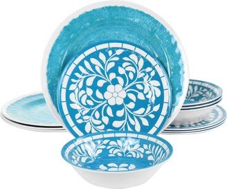 Rebeca 12 Piece Melamine Dinnerware Set, Service for 4