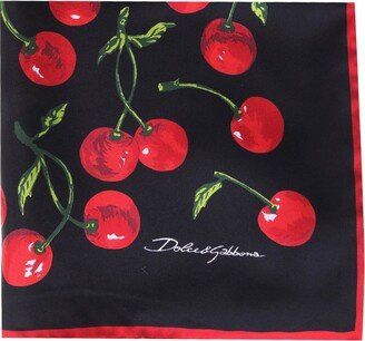 Dolce & Gabbana Silk Foulard With Cherry Print