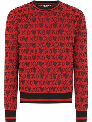 Heart-Print Jumper