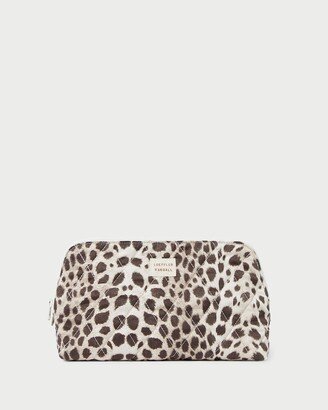 Frances Leopard Nylon Cosmetic Pouch