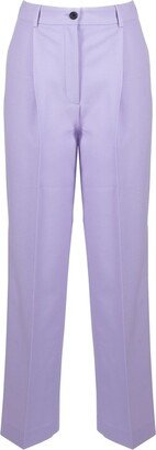 High-Waist Straight-Leg Cropped Trousers-AC