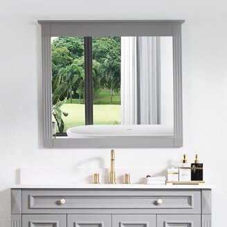 WELLFOR Modern 38' W Bathroom / Vanity Mirror