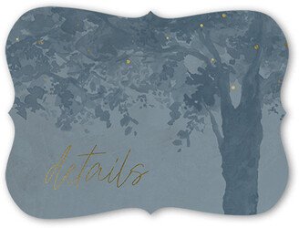 Enclosure Cards: Backyard Twinkle Wedding Enclosure Card, Gold Foil, Grey, Signature Smooth Cardstock, Bracket