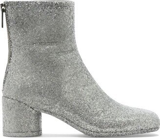 Block Heel Glitter Ankle Boots