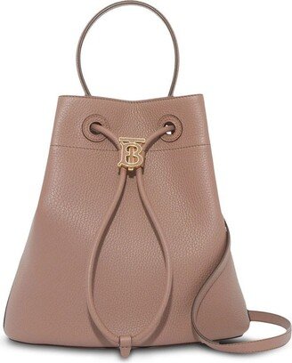 TB-logo leather bucket bag