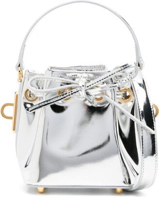 mini Bbag Mirror patent-leather bucket bag