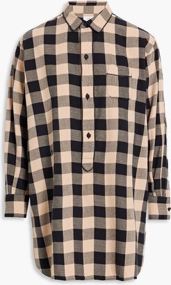 Linnet checked cotton-twill pajama top