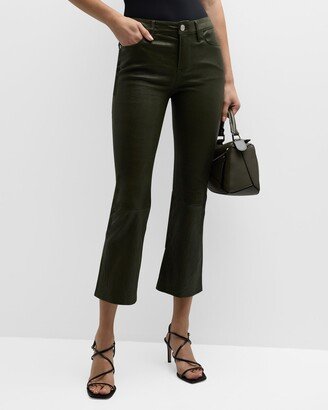 Le Crop Mini Boot Leather Pants-AA