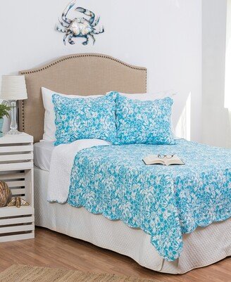 Jamaican Breeze Full Queen 3 Piece Quilt Set