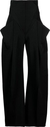 ALESSANDRO VIGILANTE Ruffle-Detail High-Waisted Trousers