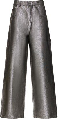 Reflective oversize jeans