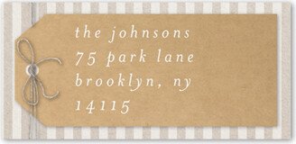 Address Labels: Festive Gift Tag Address Label, Beige, Address Label, Matte