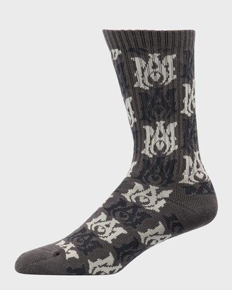 Men's Wavy MA Crew Socks